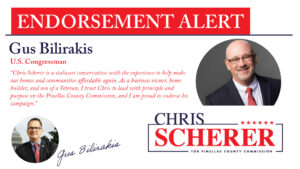 Chris Scherer is Gus Bilirakis’ pick for Pinellas County Commission