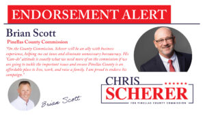 Brian Scott endorses Chris Scherer to join him on the Pinellas County Commission